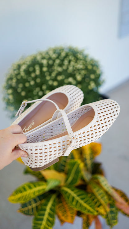 Golden Hour Bone Ballet Flats