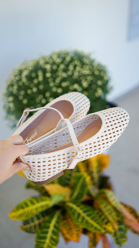 Golden Hour Bone Ballet Flats