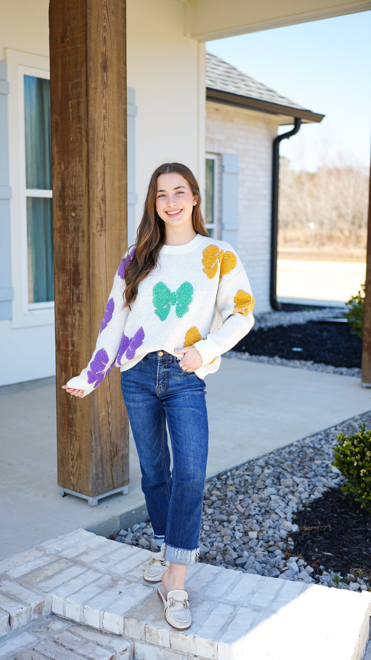 Bows and Beads Sweater