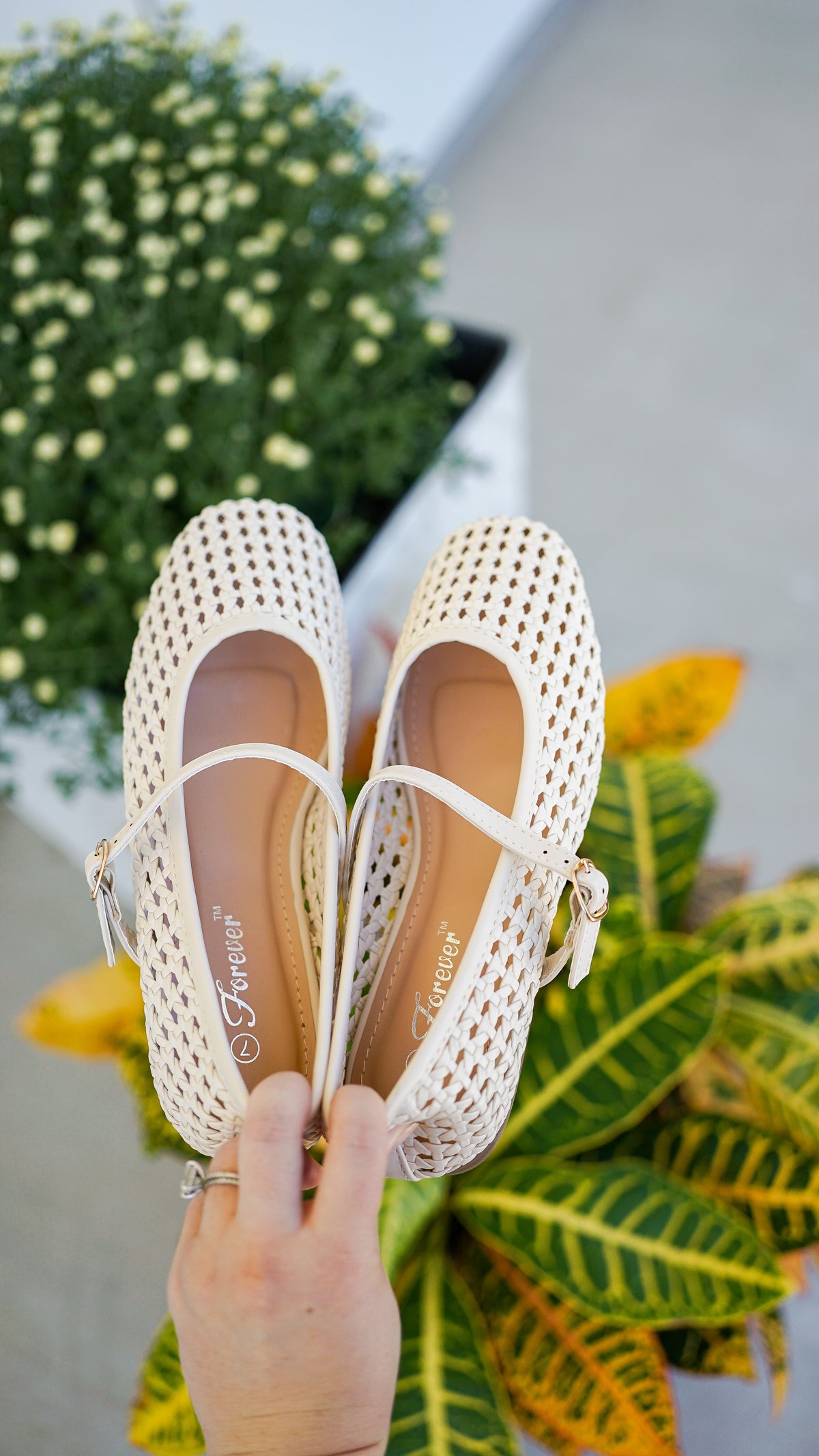 Golden Hour Bone Ballet Flats