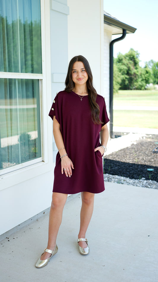Sweet Treasure Burgundy Dress