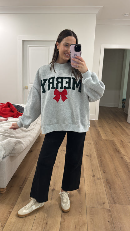 Merry Gray Mockneck