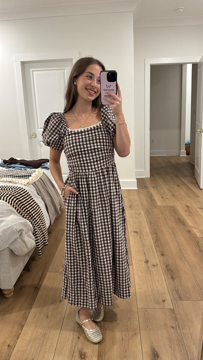 Gingham and Lace Dress