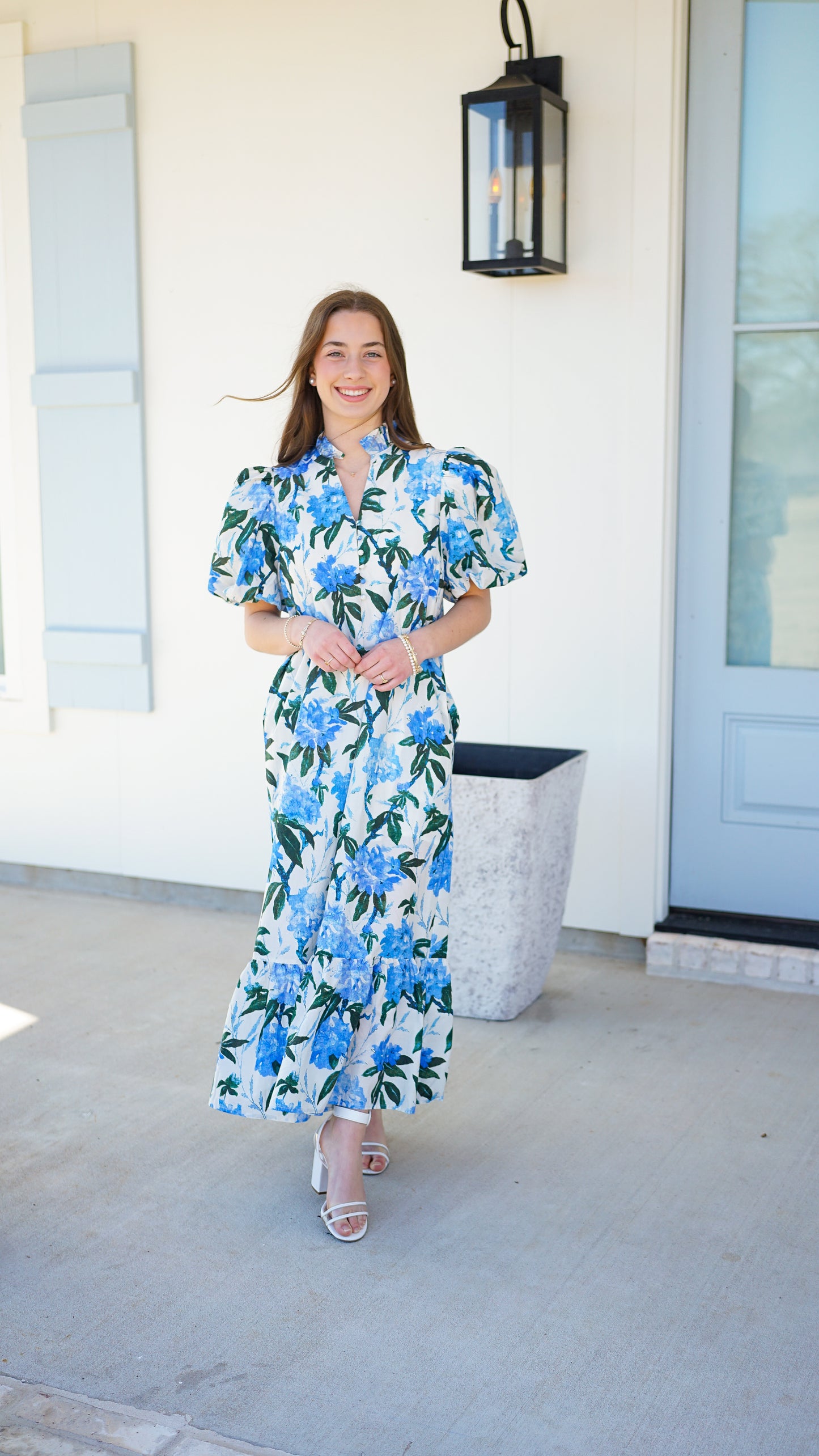 Dwell In Him Blue Midi Dress