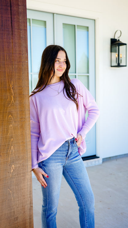 Lighten The Load Lavender Sweater