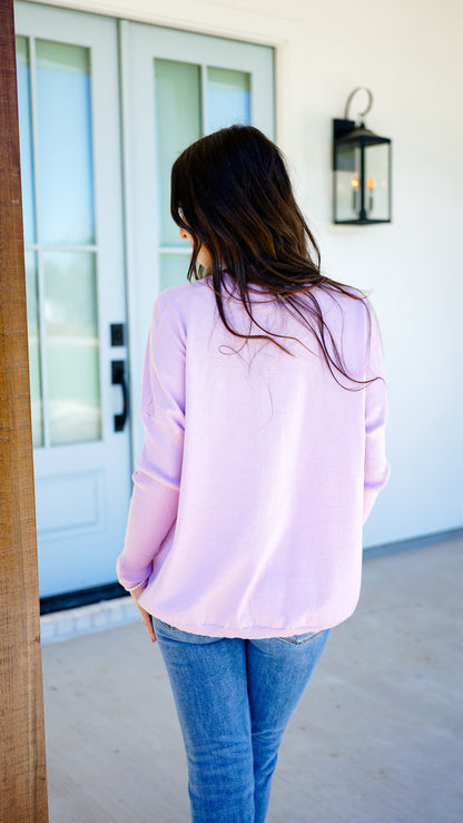 Lighten The Load Lavender Sweater