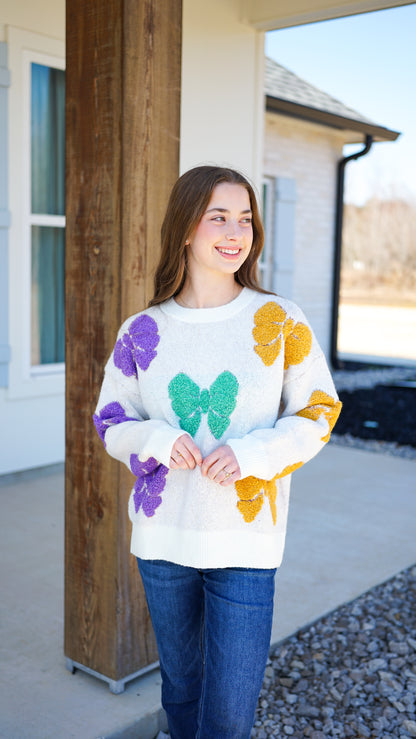Bows and Beads Sweater