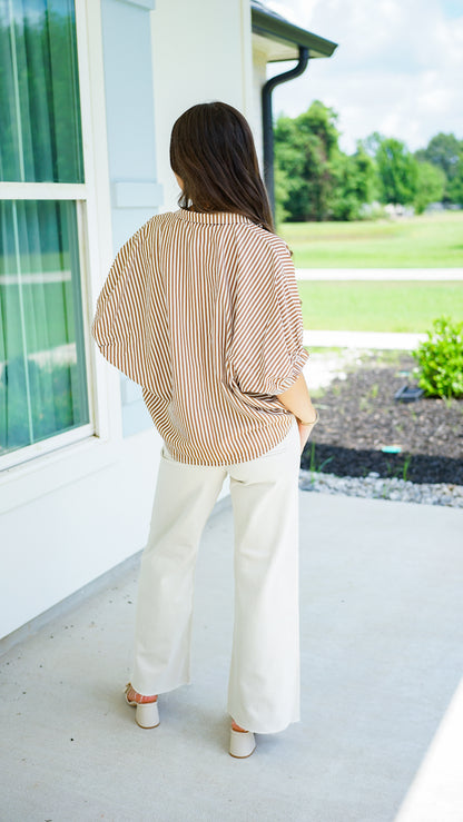 Let It Go Brown Top