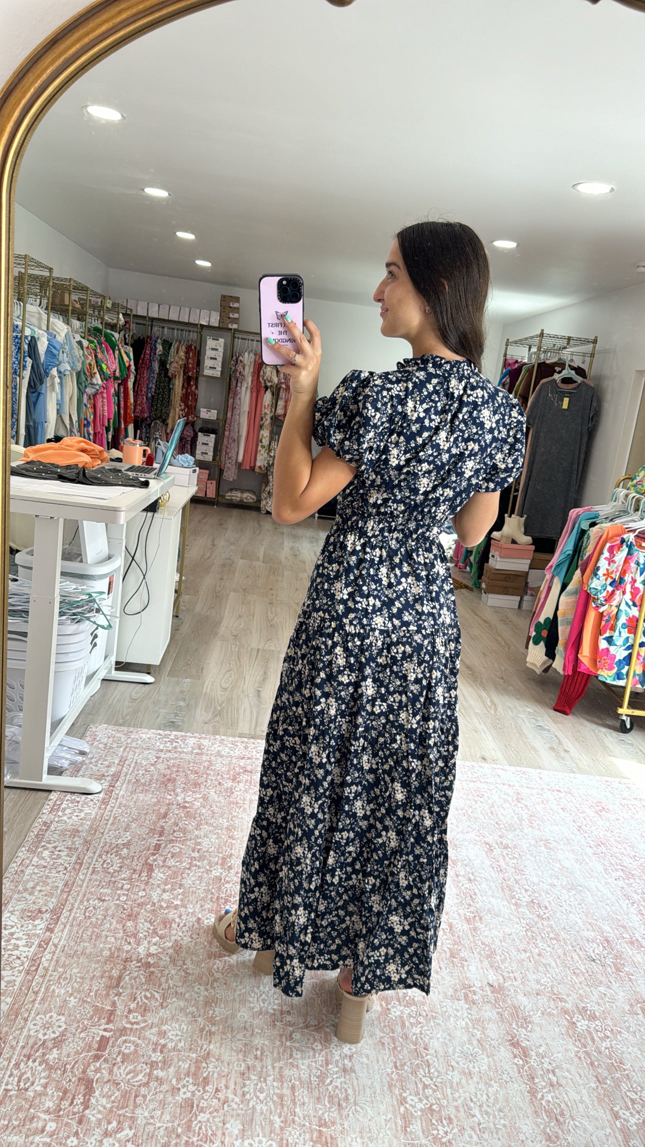 Save Me a Dance Navy Floral Dress