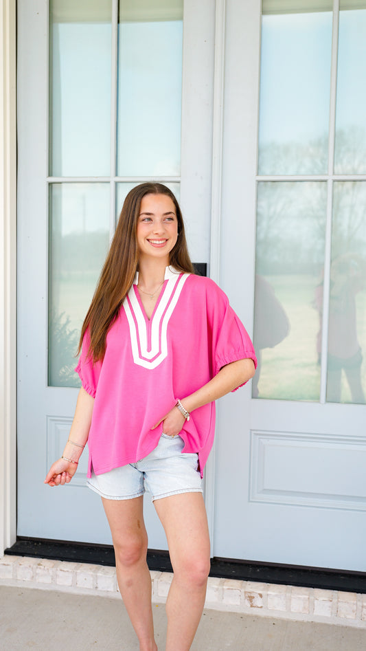 Style and Simplicity Pink Top