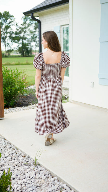 Gingham and Lace Dress