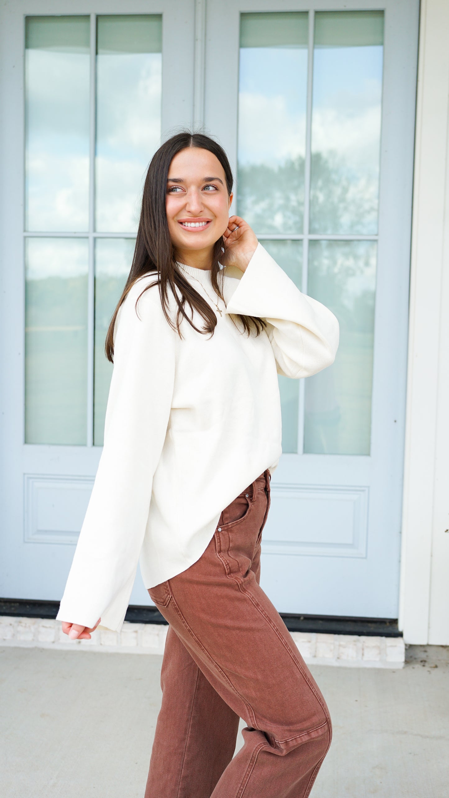 Either Way Cream Sweater