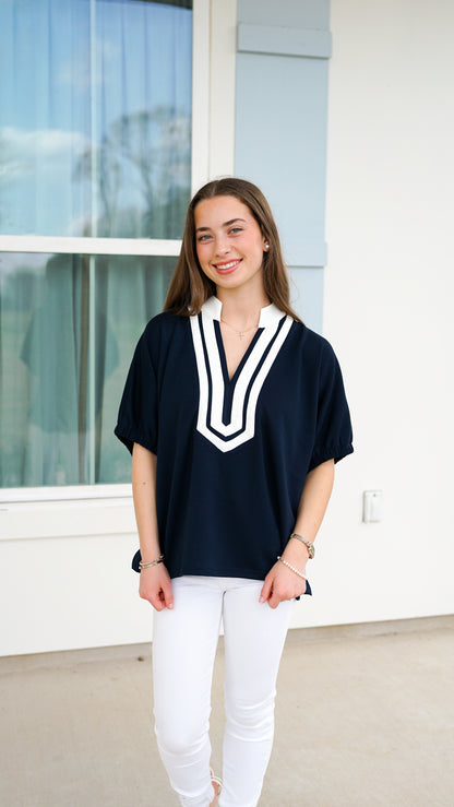 Style and Simplicity Navy Top