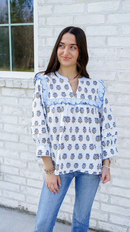 Live a Little Blue Top