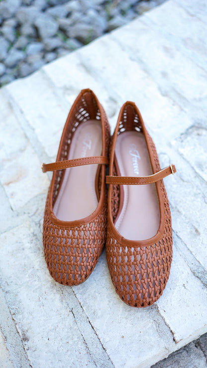 Golden Hour Brown Ballet Flats